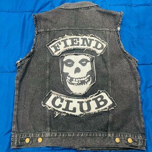 Misfits Band Black Denim Vest - Punk Rock Battle Jacket (Never Worn)